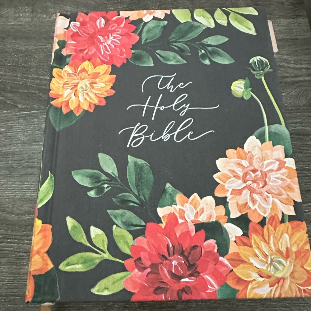 CSB Notetaking Bible, Hosanna Revival Edition, Dahlias Cloth-Over-Board